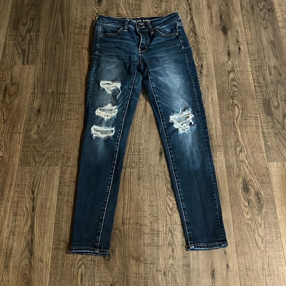 Skinny ripped jeans